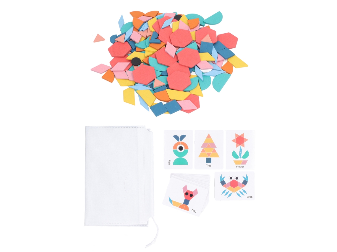 Tangram, rompecabezas de bloques geométricos para niños: desarrollo de habilidades y aprendizaje temprano.