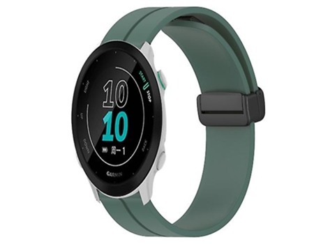 Correa para Garmin Forerunner 158 20mm Color sólido cierre magnético silicona verde oliva correa de reloj VENISYMLIS