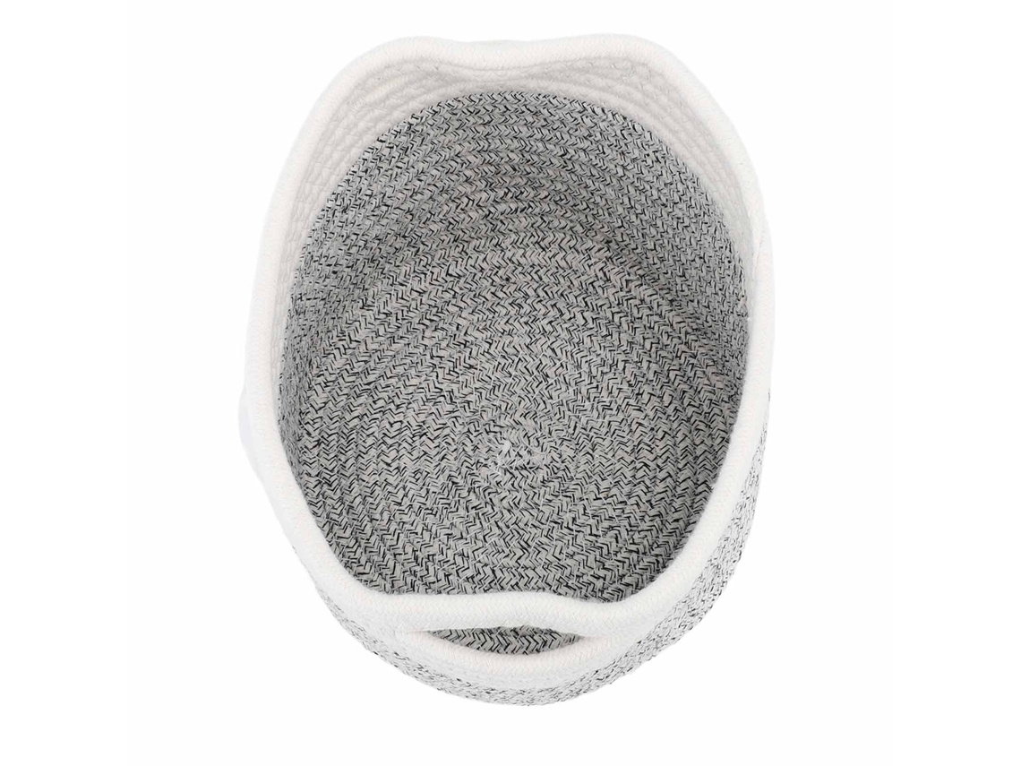 Cesta De Lavandería Plegable Multiusos De Gran Capacidad De Algodón Y Lino Tejida, Cesta De Lavandería Plegable Para El Hogar, Dormitorio, Blanco, Gr