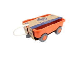 Coche de juguete naranja de Green Toys. Carrito sostenible para exteriores, ideal para niños.