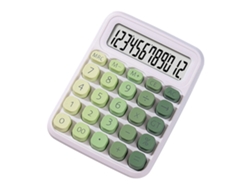 Calculadora Rosa Cute 12 Dígitos Display Lcd Grande Botões Redondos Dual Alimentação Para Escola Escritório Lar