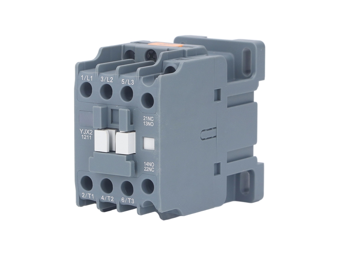 Contactor Eléctrico Trifásico, 1no 1nc, 12a, 110v, Con Contactos Plateados Y Montaje En Riel De 35 Mm.