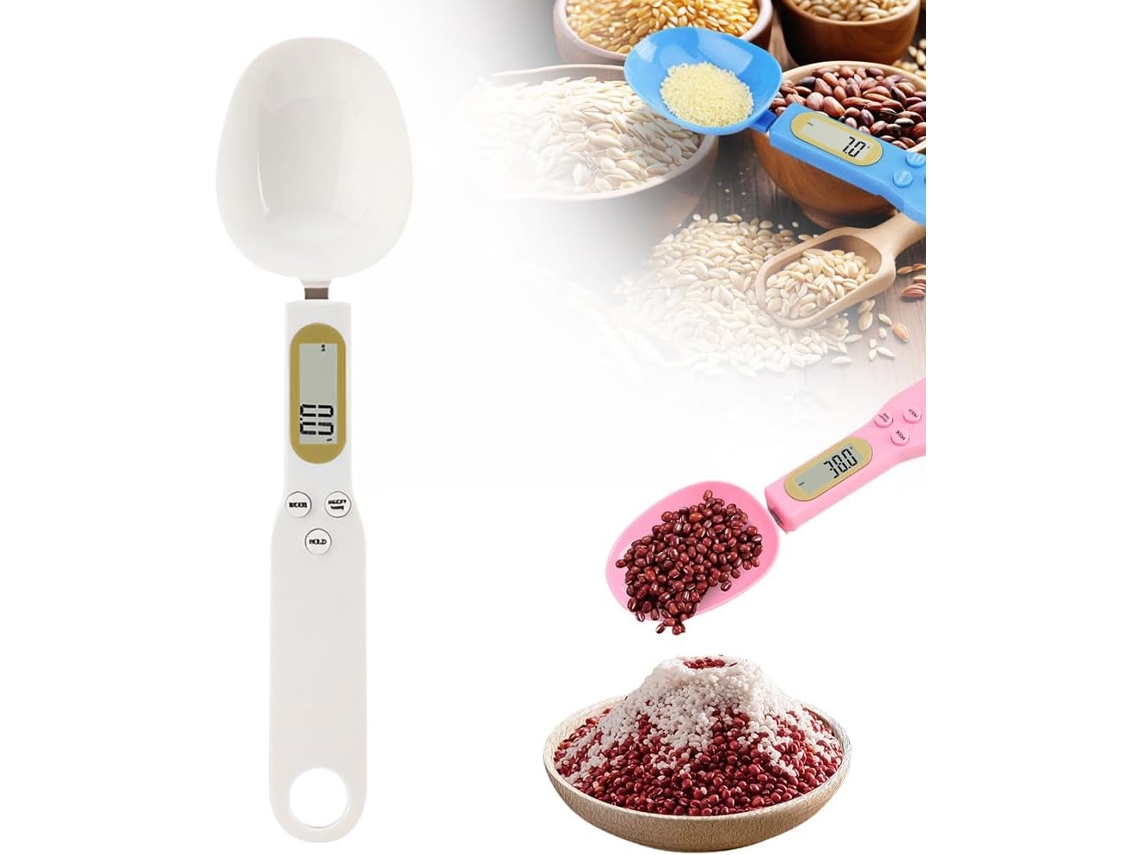Balanza Electrónica Con Cuchara Medidora - Balanza Electrónica - Blanca