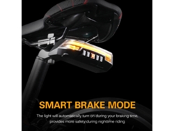 2026-luz Trasera Inteligente Para Bicicleta Con Direccionales, Freno, Control Remoto Inalámbrico, Recargable Usb, Impermeable Y Seguridad