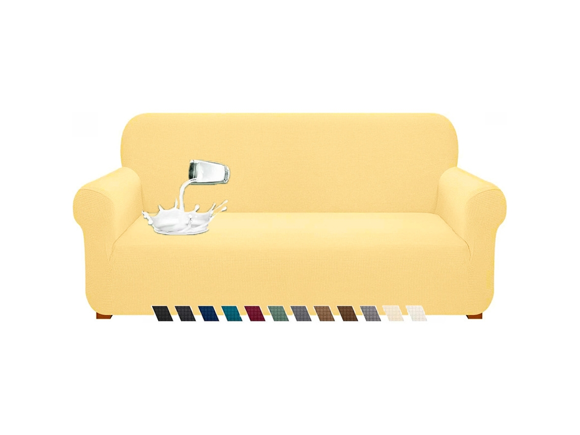 Capa para Sofá Capa Elástica Impermeável Elastano Amarelo (130/180 cm)
