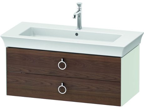 DURAVIT White Tulip, mueble de baño colgado en la pared, ancho 984 x fondo 458mm, con 2 cajones, con tirador, WT43520