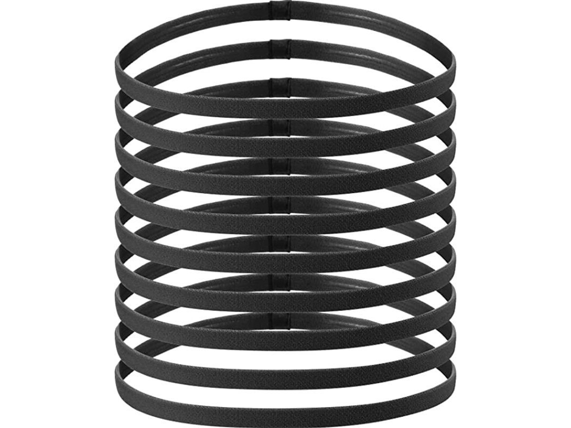 9 Diademas Deportivas Elásticas Antideslizantes Gruesas Con Agarre De Silicona Para Yoga Y Ejercicio.