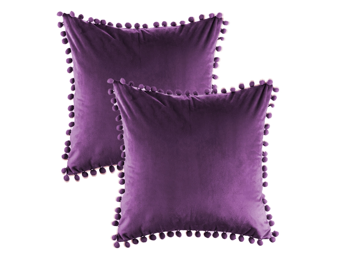 2 Fundas De Almohada De Terciopelo Suave Y Granulado, 45,7 X 45,7 Cm