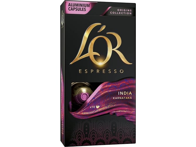 Cápsulas de café L'OR Orígenes India (Pack de 10)
