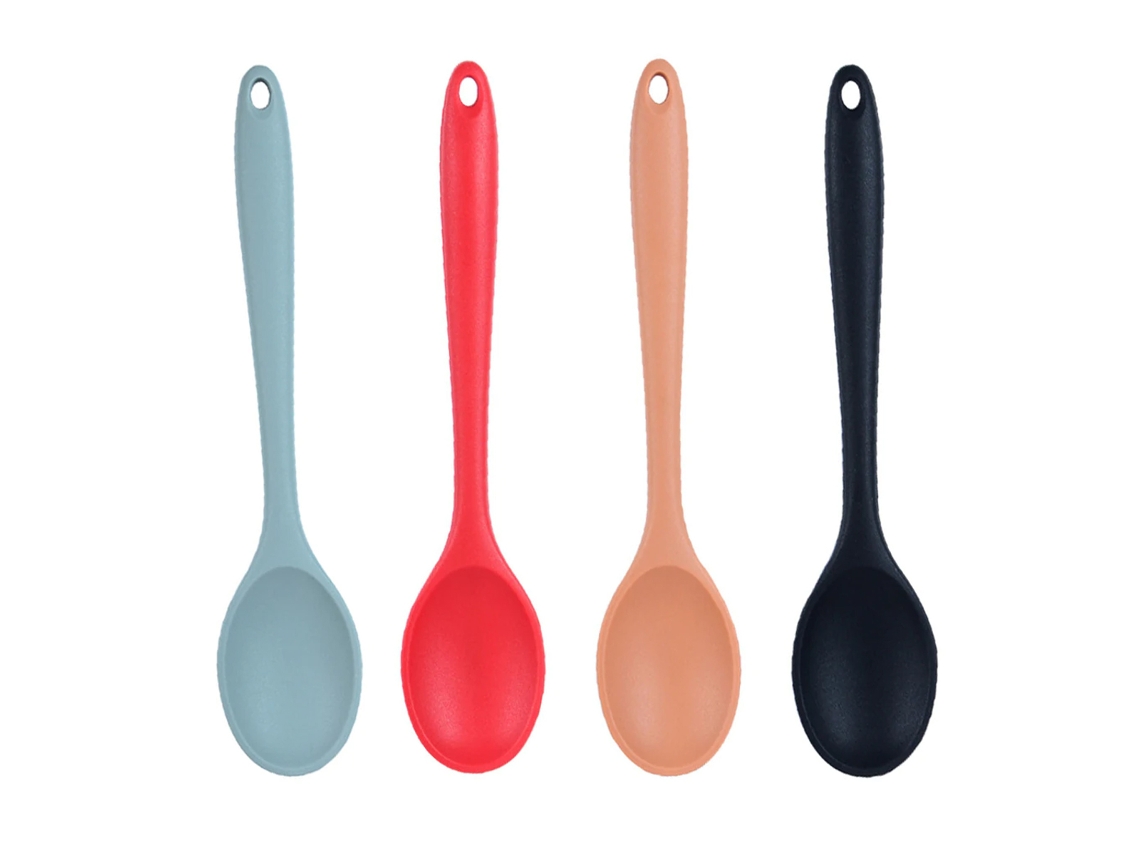 Cucharas para mezclar de silicona - Utensilios resistentes al calor RNEMITERY