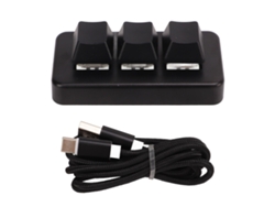 Teclado De Controle Com 3 Botões Mini Teclado Com Botão Personalizável E Macro Programável Usb