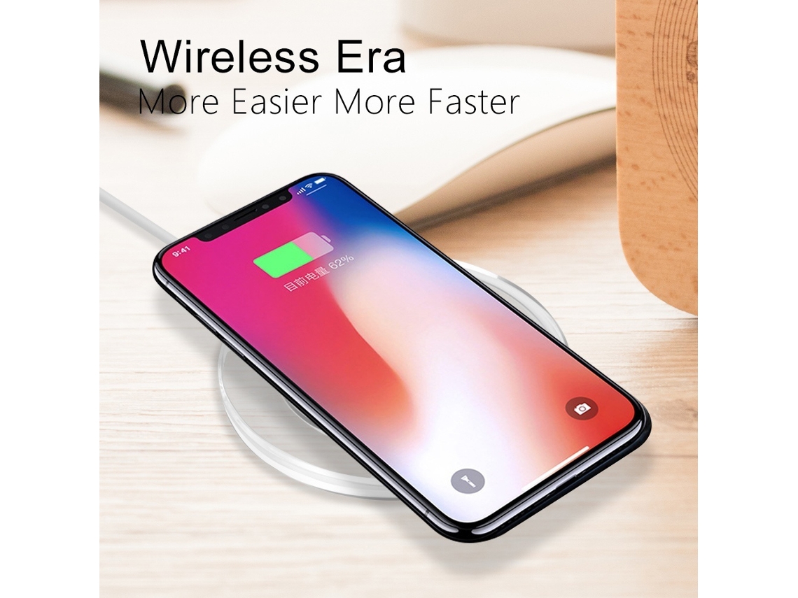 Base De Carga Inalámbrica Ultradelgada Qi Para Smartphones Ios Y Con Estándar Qi.