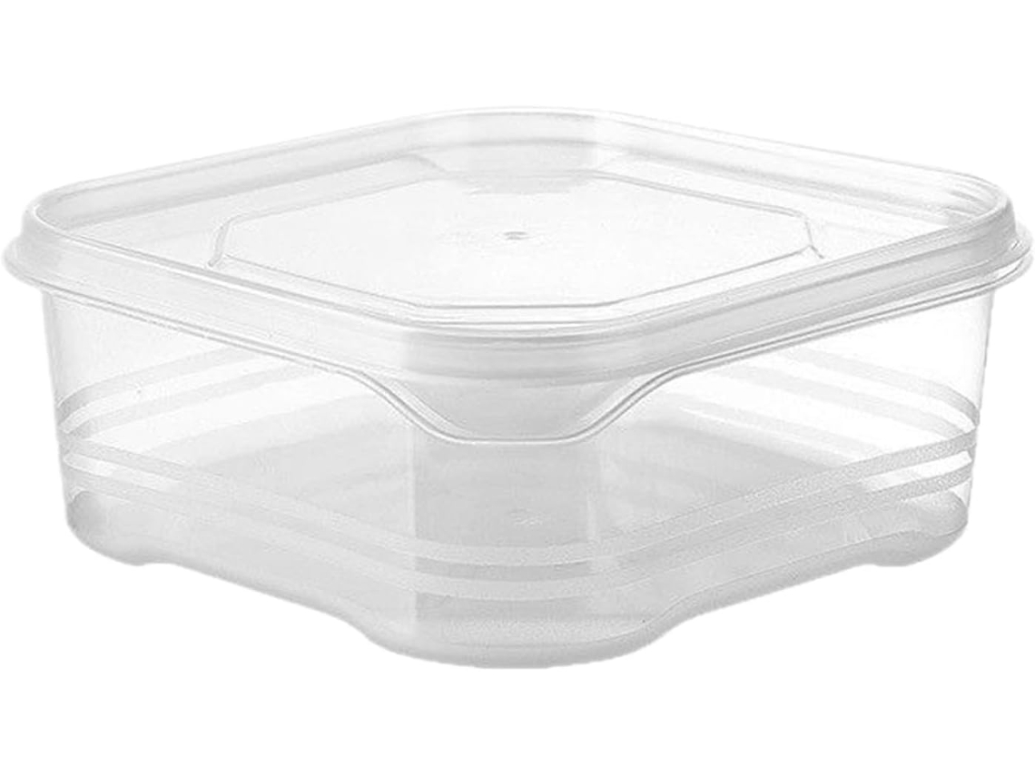 Caja organizadora para refrigerador Slowmoose, transparente, hermética.
