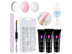 Kits de inicio de esmalte de gel, extensiones de uñas de gel, set de manicura con lámpara para mujeres y niñas. Ly Ebike