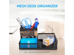 Organizador De Escritorio De Malla Kw-trio Con 4 Compartimentos Para Bolígrafos, Lápices Y Artículos De Oficina Y Del Hogar.