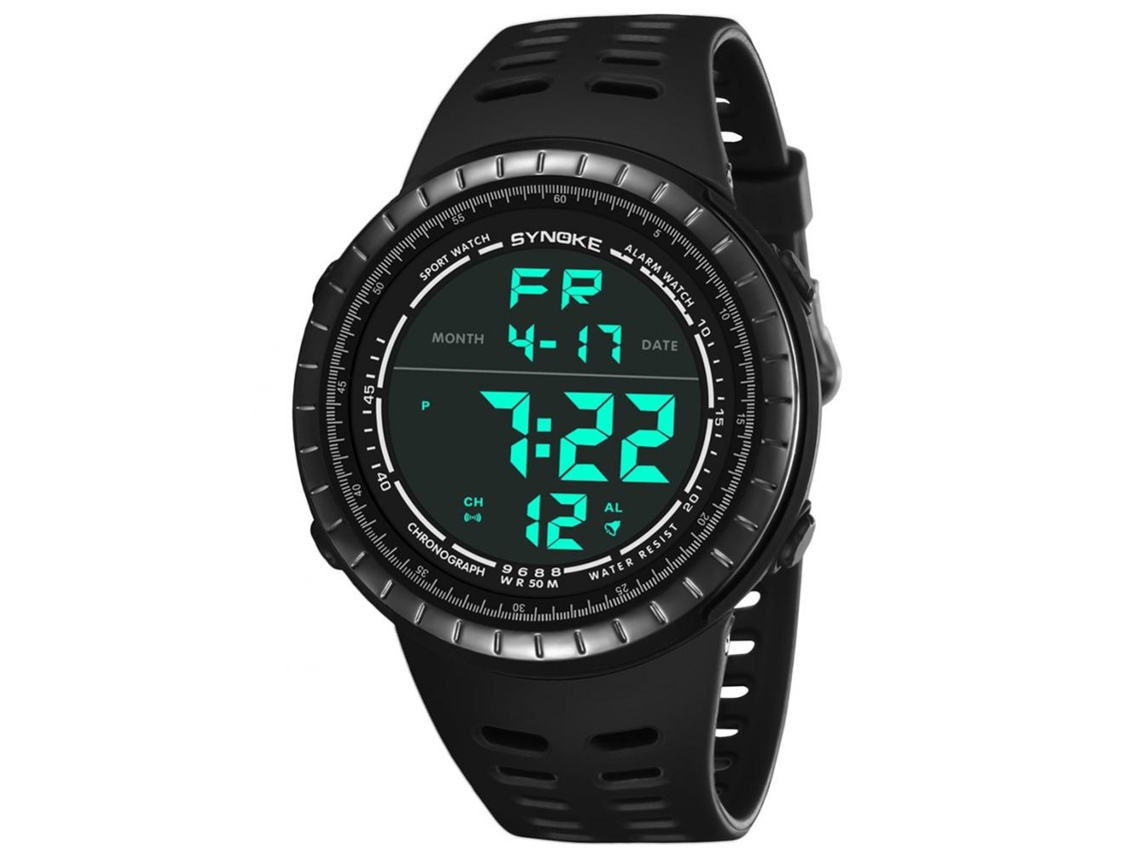 Reloj Electrónico Deportivo Para Estudiantes Synoke Impermeable Con Luminosidad (negro)