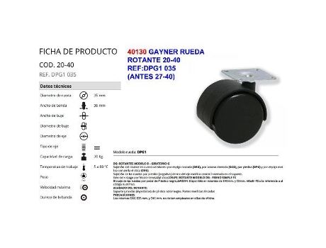 Gayner rueda 20-40 ref dpg1 035 (antes 27-40)