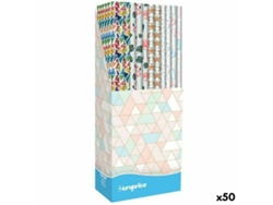 Papel de Regalo Europrice Melody Multicolor Rollo 70 x 200 cm (50 Unidades)