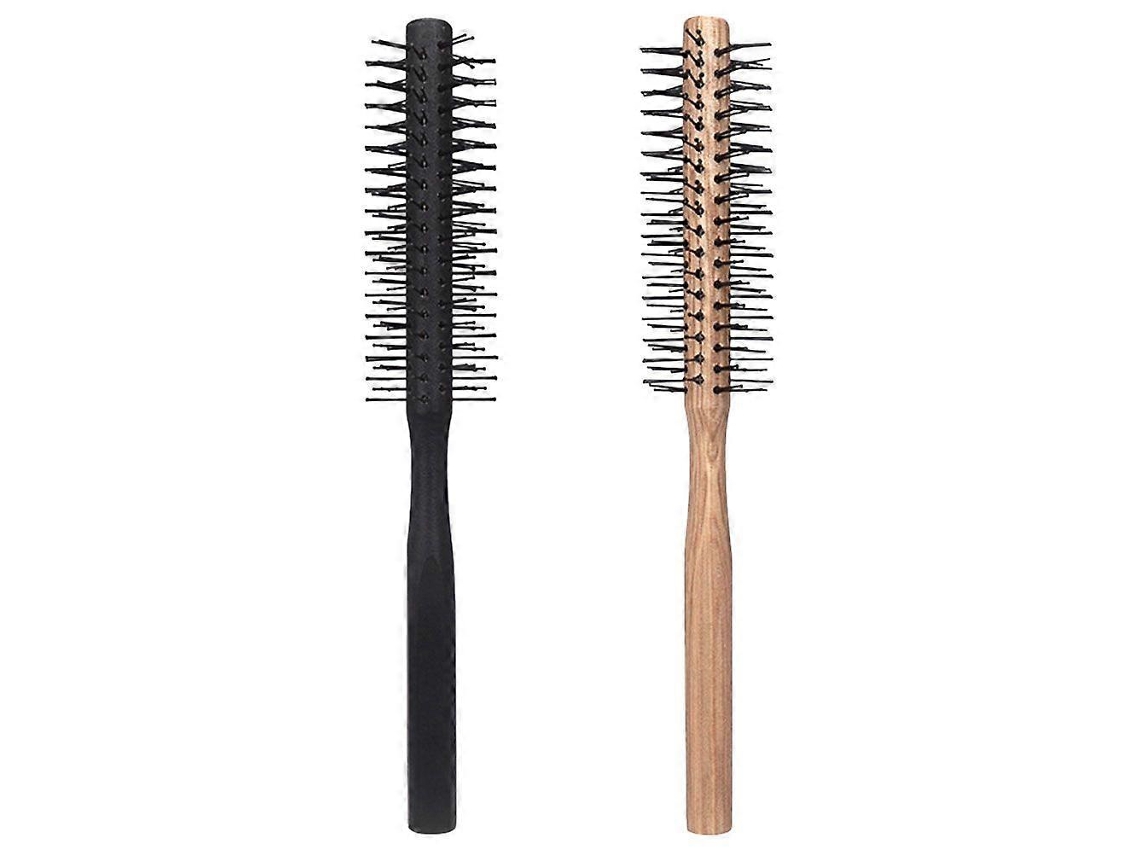 Juego de 2 peines para secar el cabello, peine para peinar en casa, cepillo redondo y peine de madera. Nostalgia88