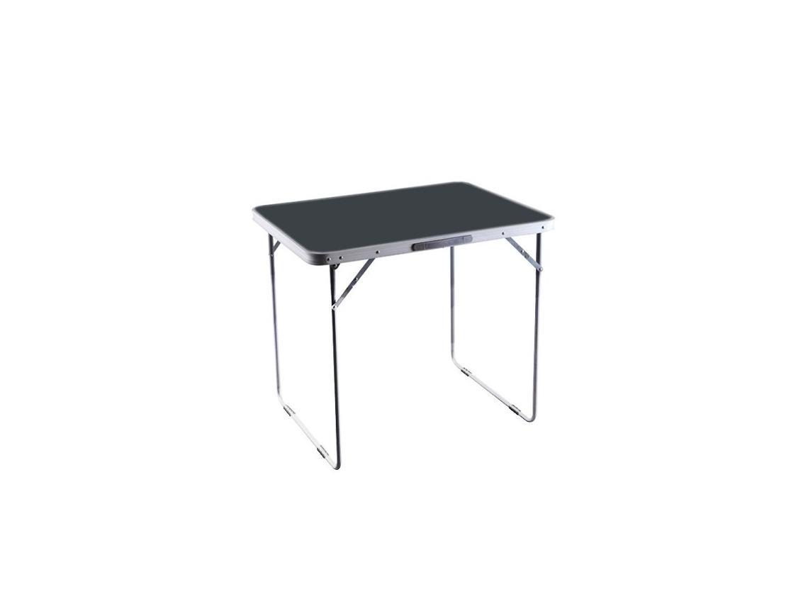 Mesa plegable de verano Marbueno, acero gris, para camping y playa
