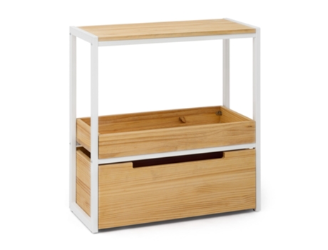 Consola BOX FURNITURE iCub ECO (Blanco - Madera y Acero - 70 x 32 x 75 cm)