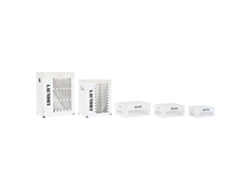 Set 5 Cesta Ropa Mdf Poliester Blanco 40x30x56cm