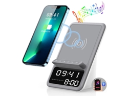 Cargador Estacion Despertador Android Para Samsung Yizhood Bluetooth Blanco