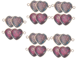 Preciosos Colgantes Con Forma De Corazón Para Crear Collares Y Pulseras Con Conectores Diy.