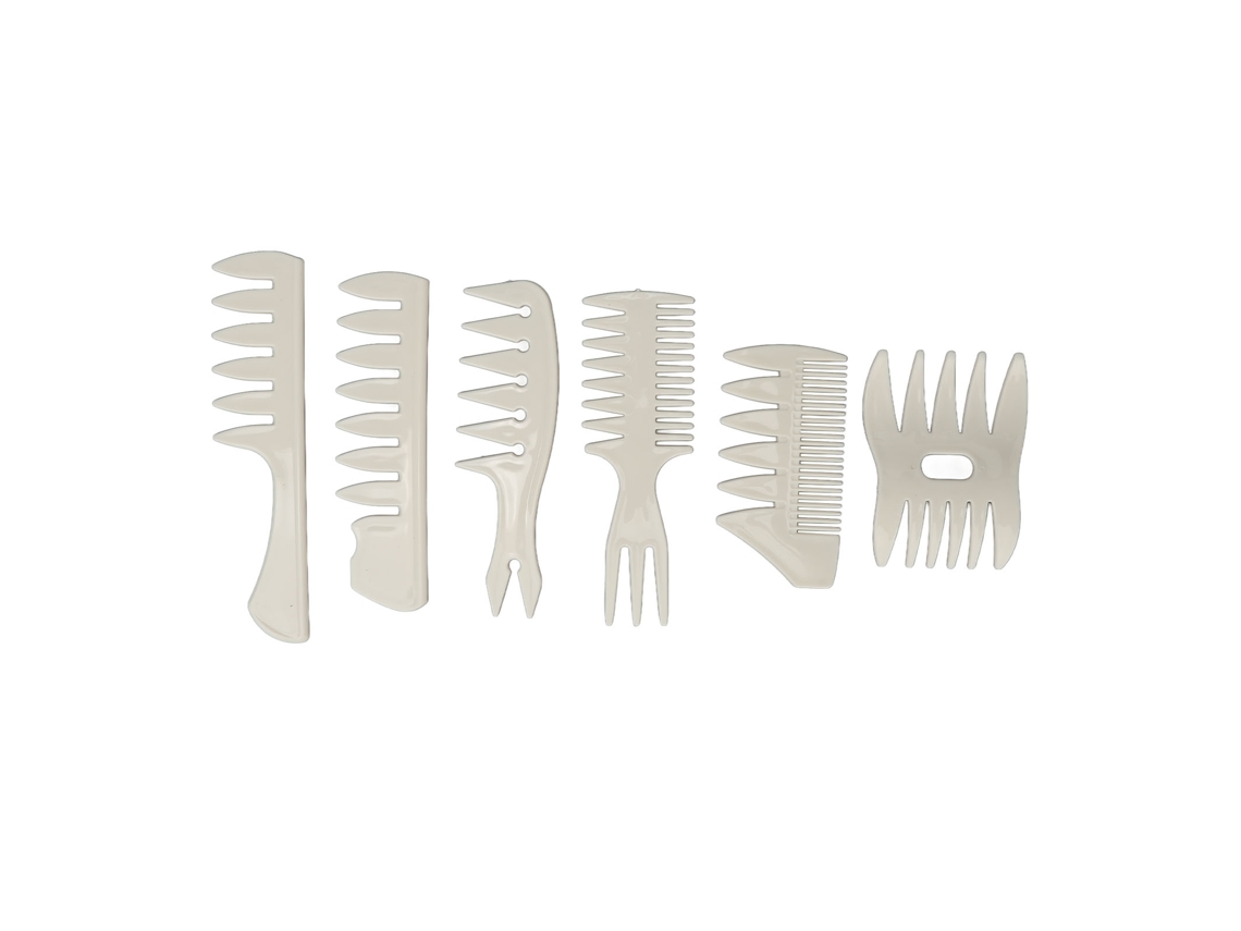 2026 set de 6 Pentes para Homens, Pente de Estilo de Cabelo com Dentes Largos Arredondados, para Salão e Lar