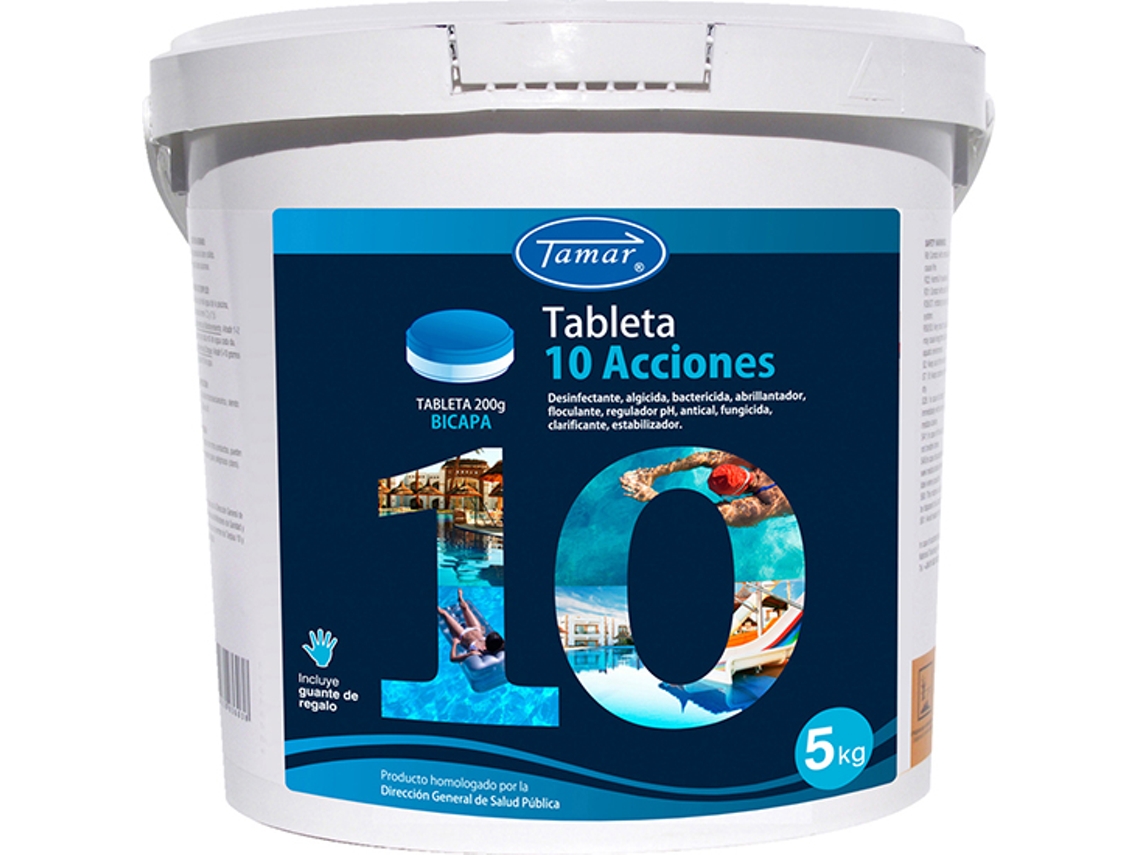 Piscina TAMAR Cloro 10 Acero es Tableta r Bicapa 5kg