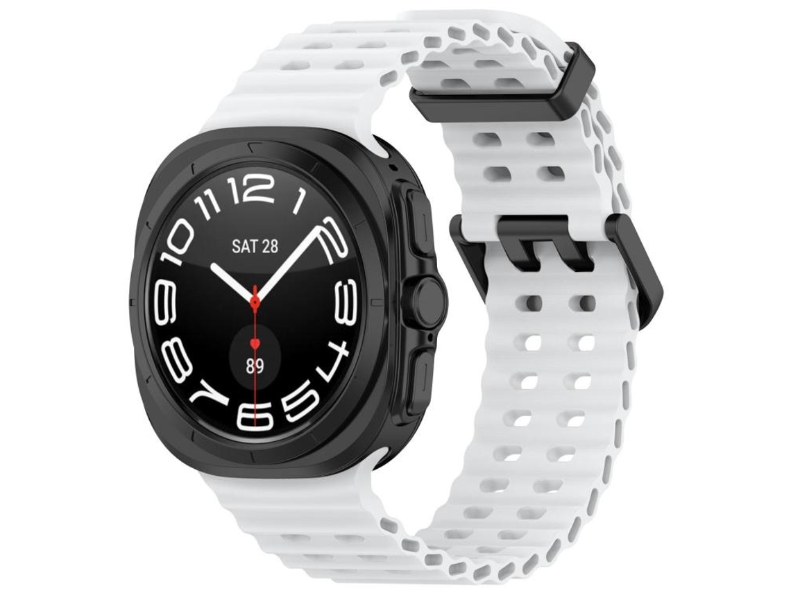 Correa de silicona con diseño de agujeros para Samsung Galaxy Watch Ultra - Doble cierre y agujeros (47 mm)