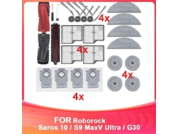 Compatible For Saros 10/ S9 Maxv Ultra Vacuum Parts Main Roller Side Brush Filter Mop Cloth Dust Ba