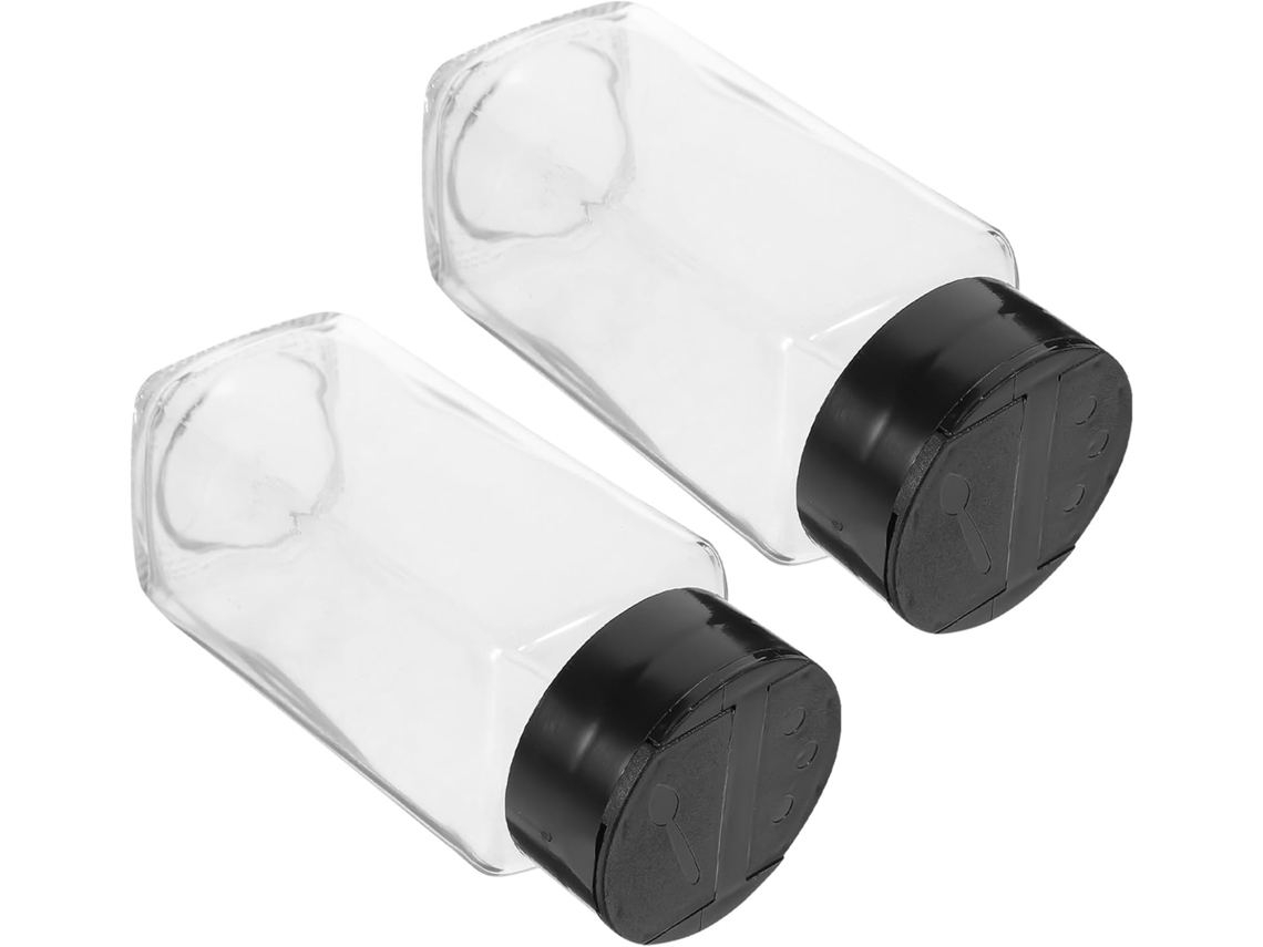 Tapa, Té, Vidrio, Pp, Para Cocina, Juego De 2 Botellas De Vidrio Para Condimentos 120ml Tapa Pp