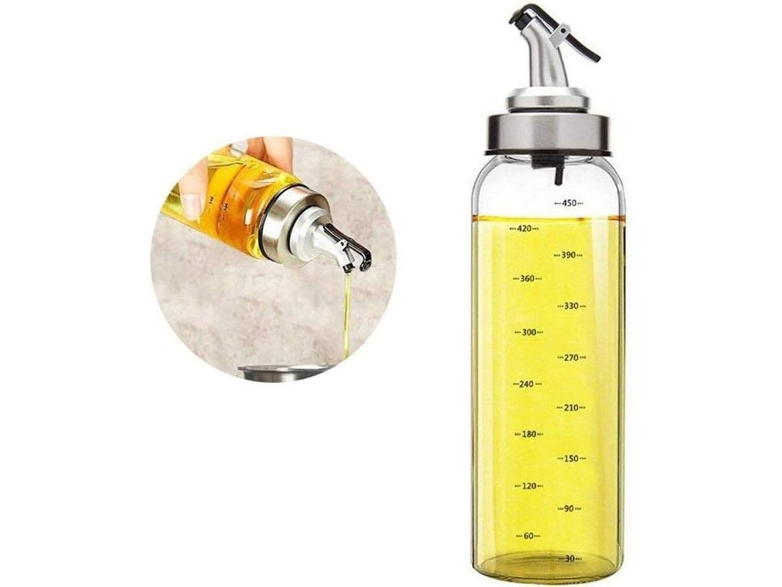 Dispensador De Aceite De Oliva De Vidrio Sin Plomo De 500 Ml Para Aceite Vegetal Y Condimentos Culinarios.