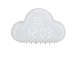 Reloj despertador con nube blanca, pantalla Digital, imán fuerte, visualización de tiempo, LED, fecha, temperatura, repetición de alarma, YEMAESRE