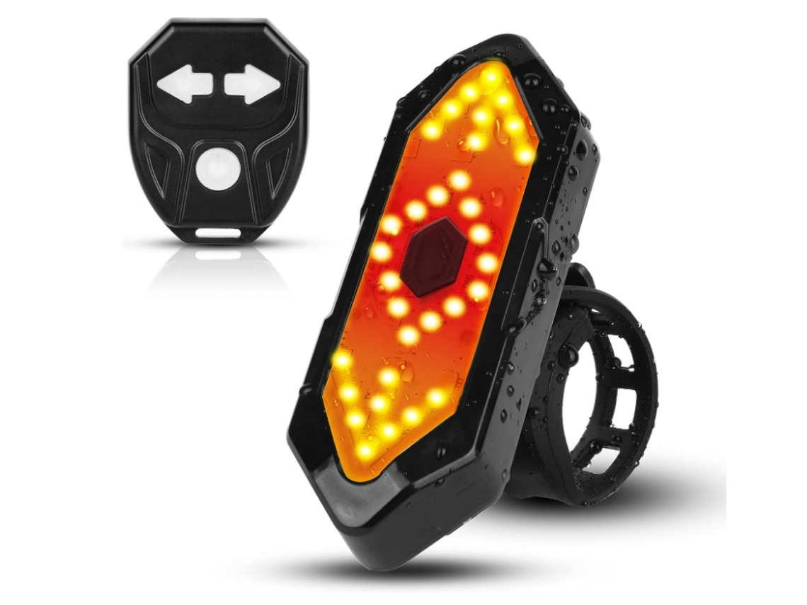 Luz Trasera De Bicicleta Deportiva Para Casco De Ciclismo, Mochila, Advertencia De Seguridad, Opciones De Modos De Luz 5/6, Fácil De Instalar (negro)