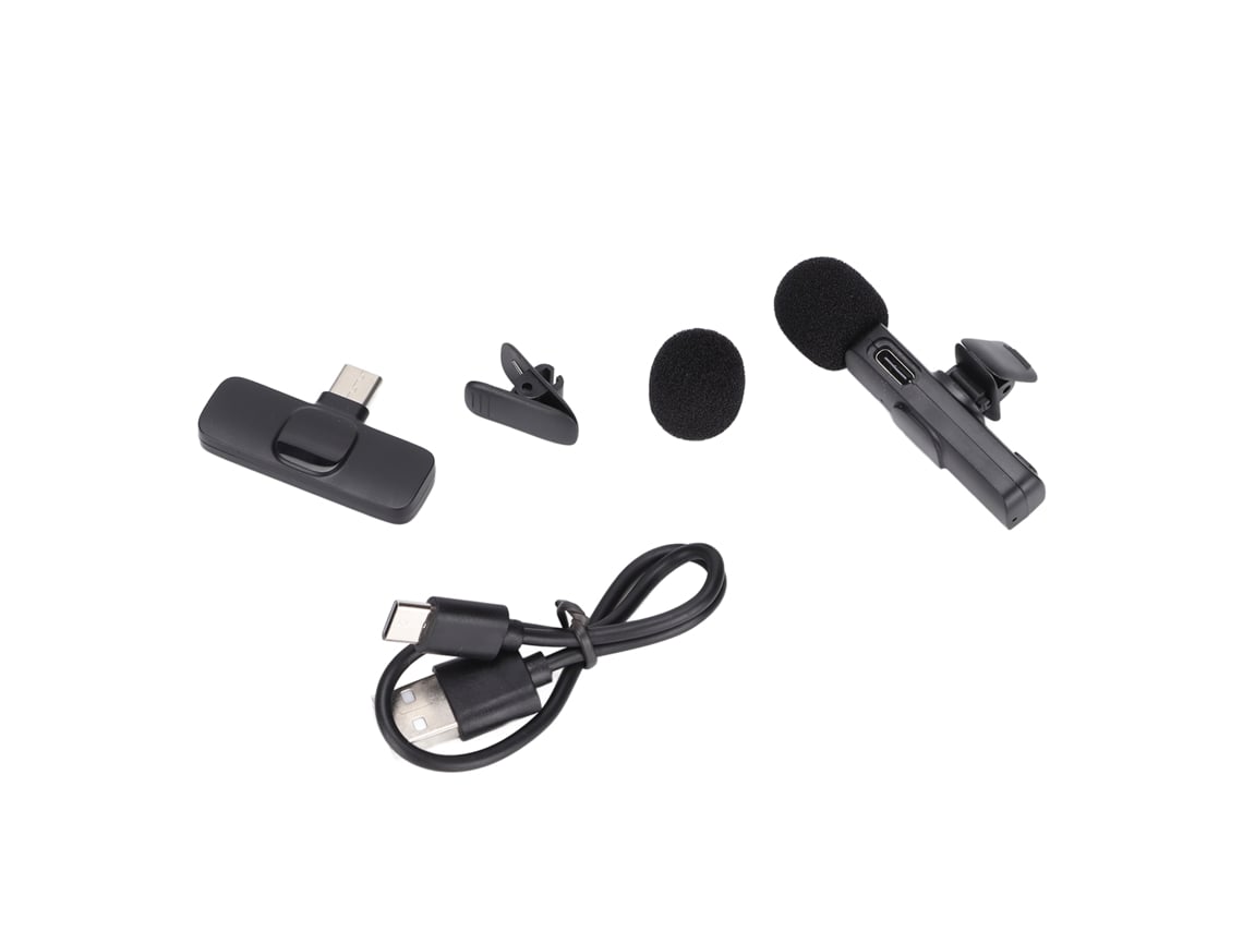 Microfone Sem Fio Lavalier Lapel Clip On Para Celular Gravação De Vídeo E Live Outdoor