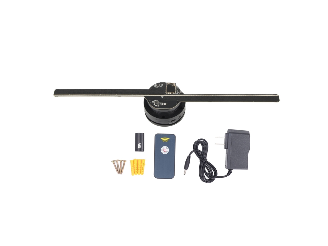 Ventilador Holográfico 3d De 42 Cm, 800x480p, 224 Led, Wifi, Control Remoto Por Aplicación, 100-240 V, Enchufe Estadounidense.