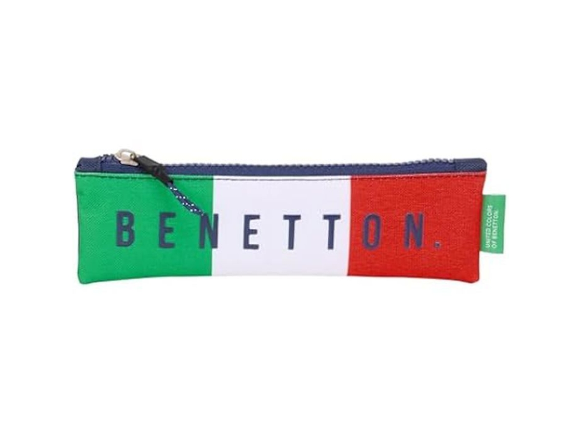 Estuche escolar Benetton Flag Safta multicolor, cómodo para niños de 5 a 14 años