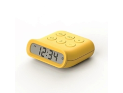 Reloj despertador digital amarillo, reloj digital, reloj despertador portátil a batería Ushion