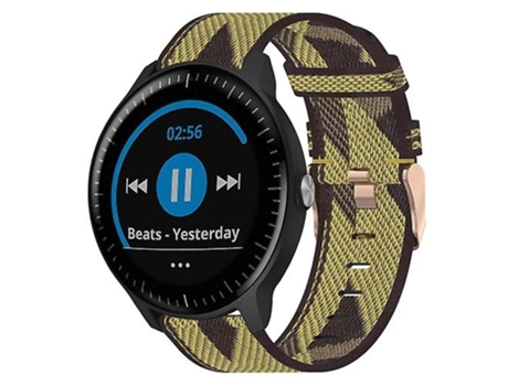 Correa De Reloj Inteligente Para Garmin Vivoactive3 Music, Correa De Nailon Amarilla De 20Mm VENISYMLIS