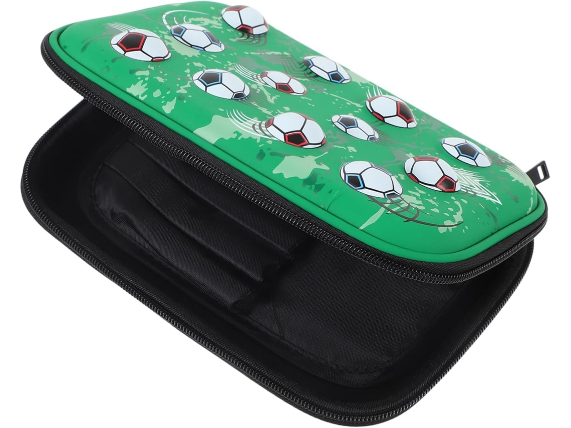 Estuche Slowmoose, diseño de fútbol, gran capacidad, material escolar.
