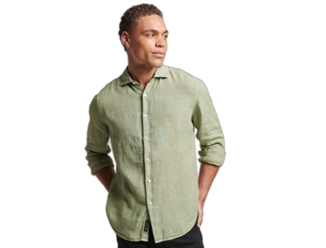 Camisa para Hombre SUPERDRY (XL - Verde)