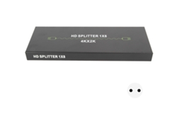 Divisor De Interfaz Multimedia 4k Hd 1x8, 1 Entrada, 8 Salidas, Extensor Europeo Plug And Play