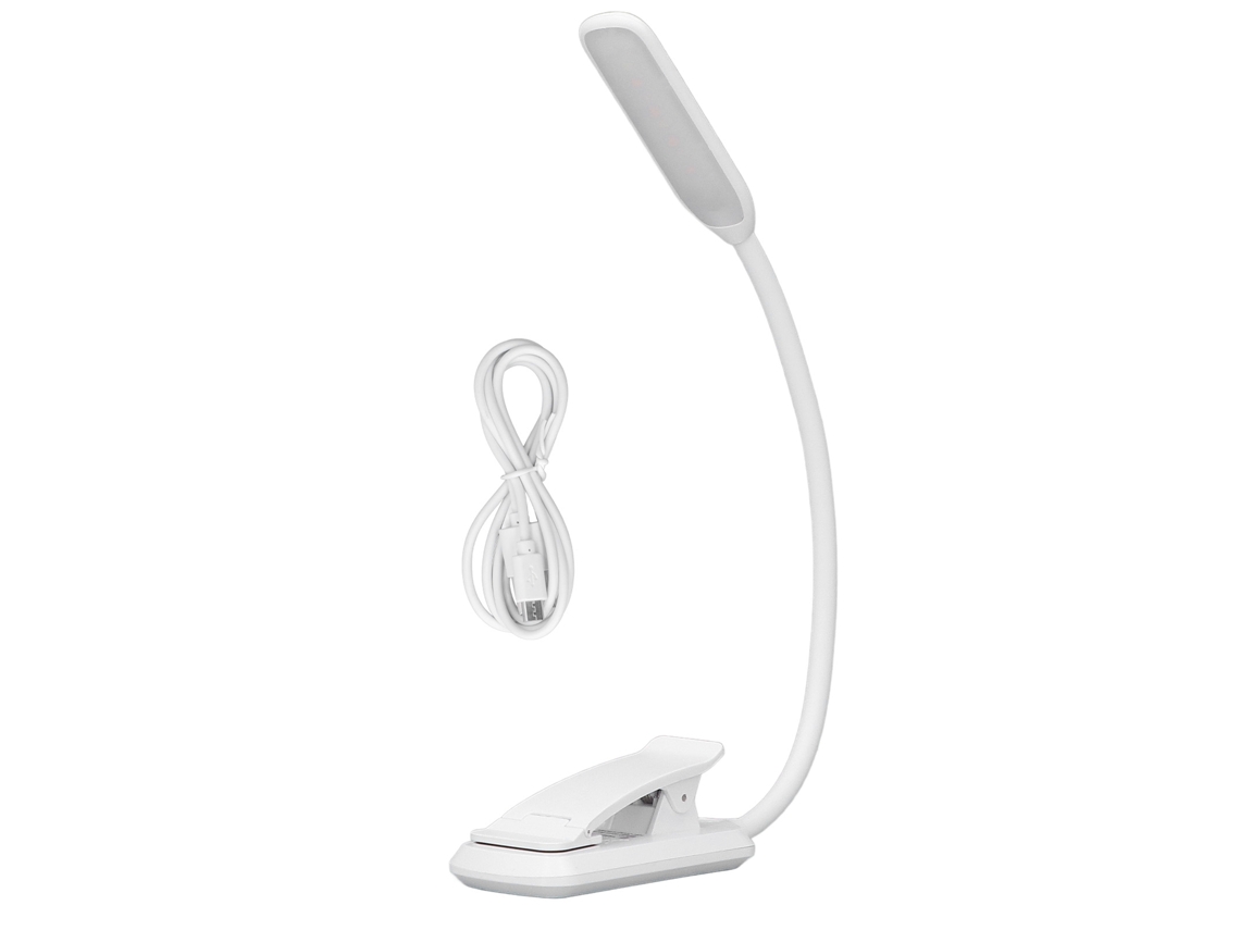 Lámpara de oficina LED 2026 con clip, 3 niveles de ajuste, mini plegable, luz de escritorio táctil USB blanca