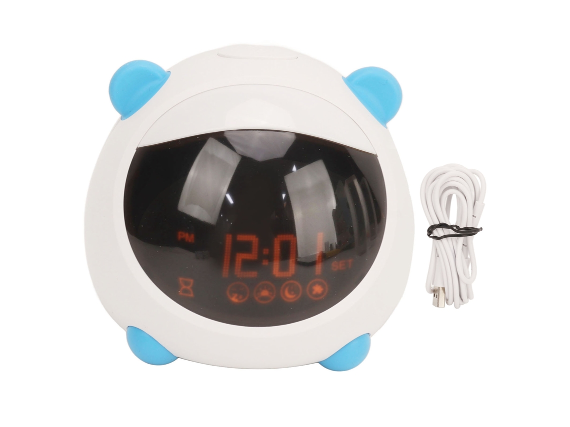 Reloj Despertador Para Niños Entrenamiento De Sueño Con 7 Luces Nocturnas 6 Emoticonos 10 Músicas