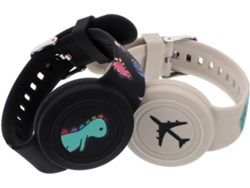 Pulseira De Dinossauro Nuobesty De 2 Peças Para Meninos E Meninas, Silicone Macio, Anti-perda, Compatível Com