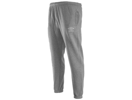 Pantalones para Hombre UMBRO Fleece Jogger Gris para Fútbol (M)