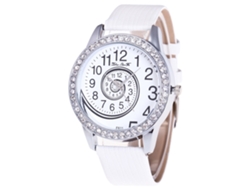 Reloj De Pulsera De Cuarzo Para Mujer Zhoulianfa, Esfera Redonda Con Diamantes De Imitación Blancos.