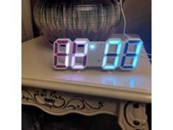Reloj Digital 3D Inteligente con Alarma, LED, Regalo Electrónico, Reloj Grande con Visualización de Temperatura Kofihety